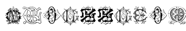 Intellecta Monograms Random Samples Six font preview